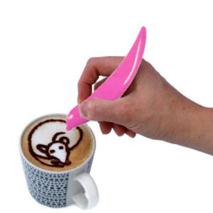 New Electric Latte Art Pen For Coffee Cake Pen For Spice Cake Decorating Pen Coffee Carving Pen Baking Pastry Tools(Purple)