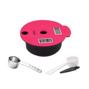 ICafilas YB01 Reusable Coffee Filter, Color: Pink+HLB18 Stainless Steel Spoon(60ml)