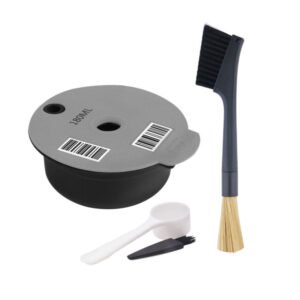 ICafilas YB01 Reusable Coffee Filter, Color: Gray+Double Head Brush(180ml)