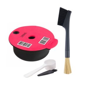 ICafilas YB01 Reusable Coffee Filter, Color: Pink+Double Head Brush(180ml)